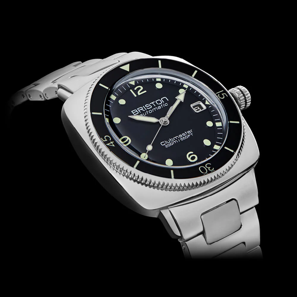 MONTRE BRISTON : CLUBMASTER LEGEND DIVER ACIER & NOIR 241740.PS.LD.1