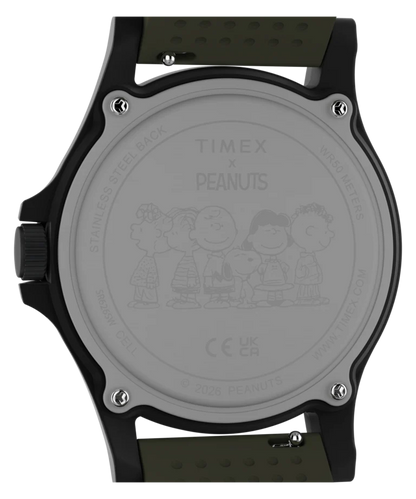 Timex : Peanuts x Timex Expedition Acadia vert 40 mm, vue de présentation
