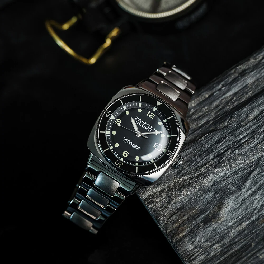 MONTRE BRISTON : CLUBMASTER LEGEND DIVER ACIER & NOIR 241740.PS.LD.1