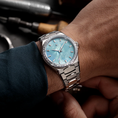 MONTRE VENEZIANICO : ARSENALE 37 MOISSANITE BLEU 6121512C