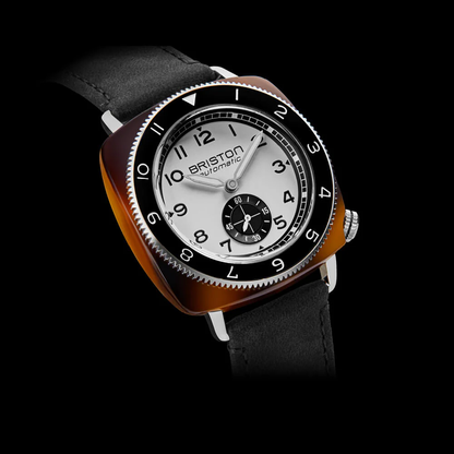 MONTRE BRISTON : CLUBMASTER LEGEND PETITE SECONDE BLANC & NOIR 241639.SA.T.2B.CH