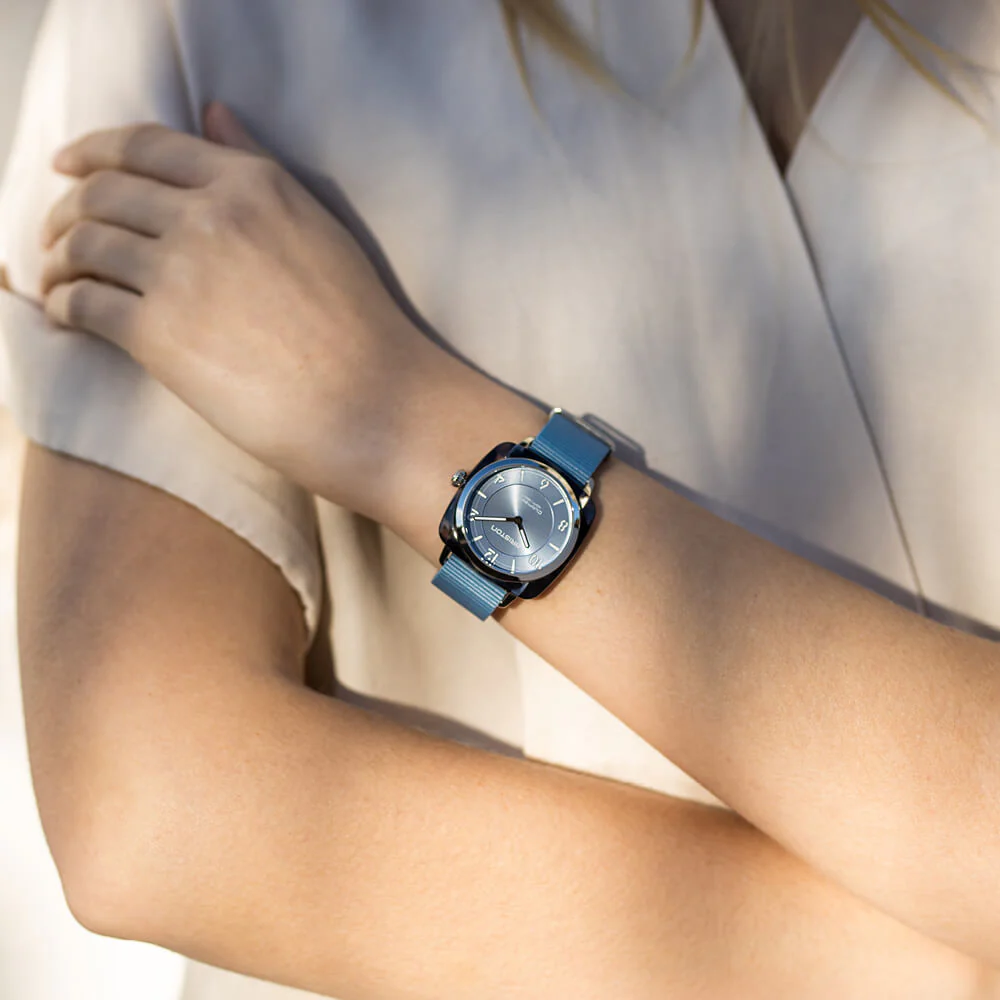 MONTRE BRISTON : CLUBMASTER CHIC BLEU GLACIER 21536.SA.UB.25.NIB