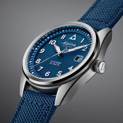 Montre Alpina : Startimer Pilot Solarmètre Bleu AL-140BLW3S26
