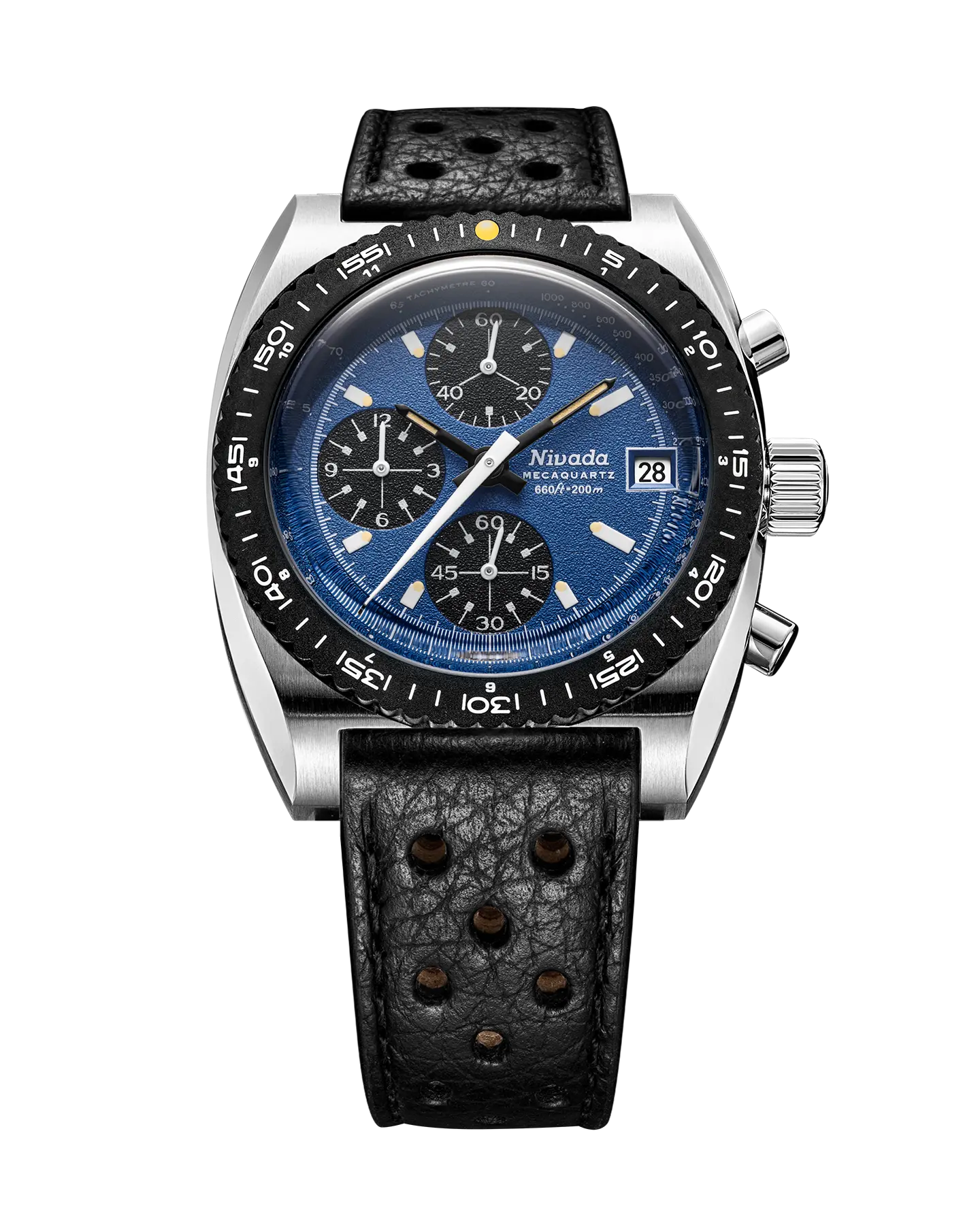 Montre Nivada Grenchen : Autochron Mecaquartz Bleu