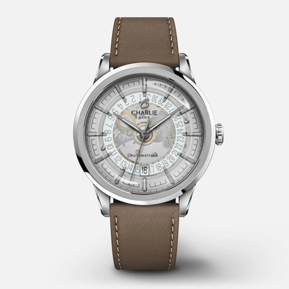 MONTRE CHARLIE PARIS : ALLIANCE AUTOMATIQUE SAPHIR BLANC