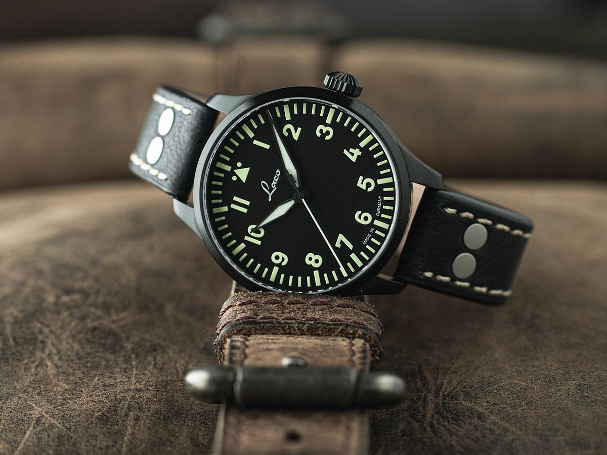 RELOJ LACO: PILOT WATCHES BASIC AUTOMATIC ALTENBURG NEGRO