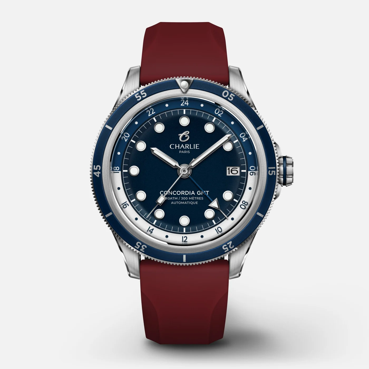 Montre Charlie Paris : Concordia GMT Automatique Bleu Antarctique