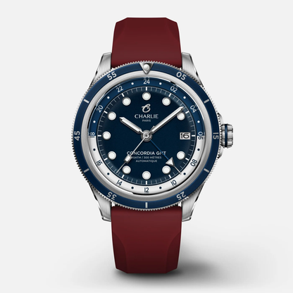Montre Charlie Paris : Concordia GMT Automatique Bleu Antarctique