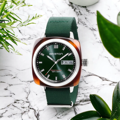 MONTRE BRISTON : CLUBMASTER SPORT HMS VERT ANGLAIS 17342.SA.TS.10.NBG