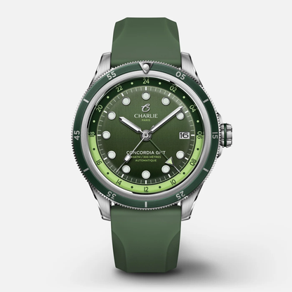 Montre Charlie Paris : Concordia GMT Automatique Vert