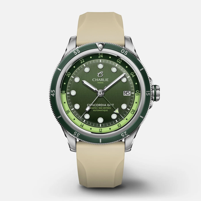 Montre Charlie Paris : Concordia GMT Automatique Vert