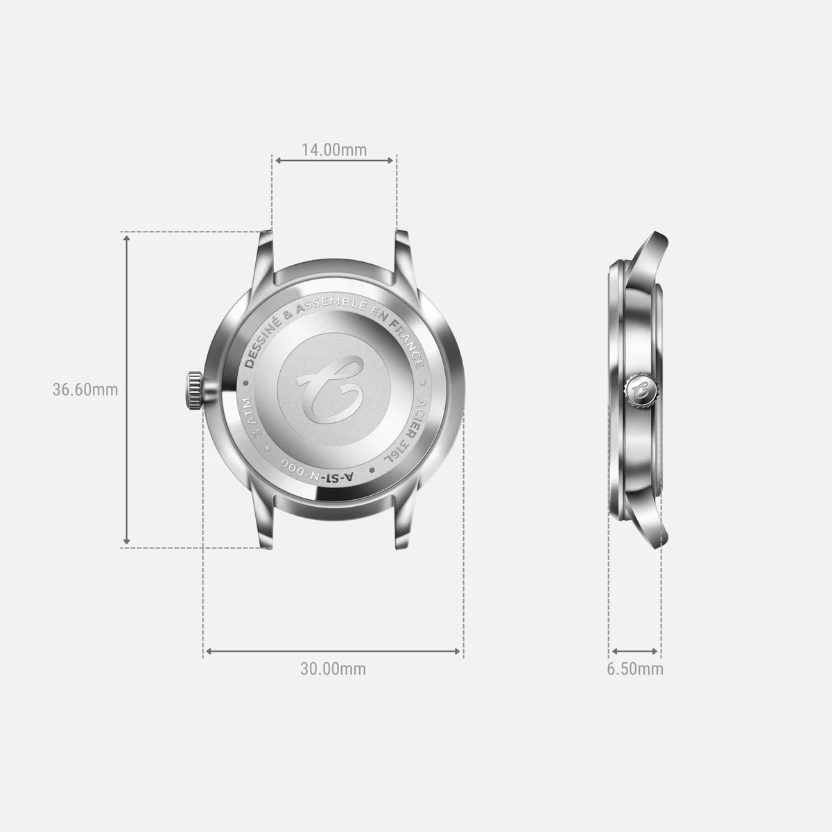 MONTRE CHARLIE PARIS : SULLY QUARTZ BLEU