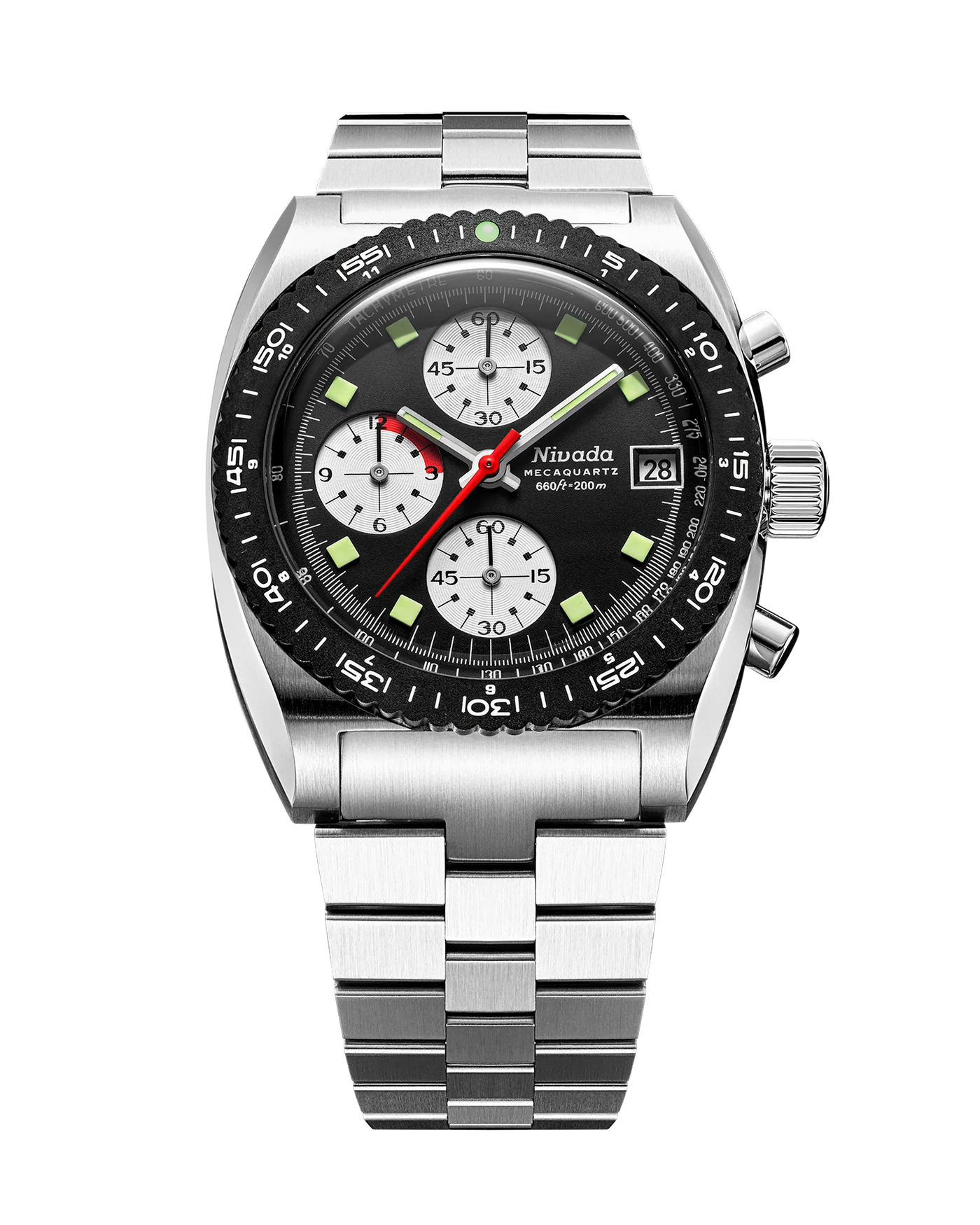 Nivada Grenchen Watch: Autochron Mecaquartz Reverse Panda