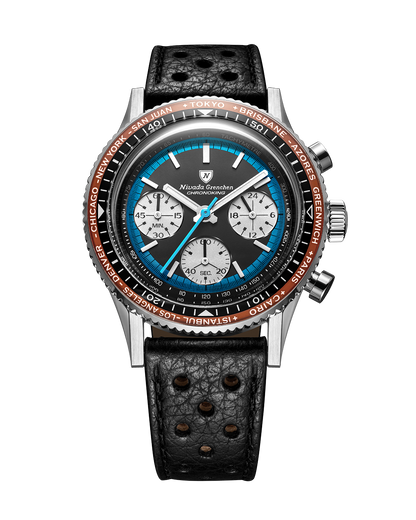 Montre Nivada Grenchen : Chronoking Summer Edition Mecaquartz Bleu