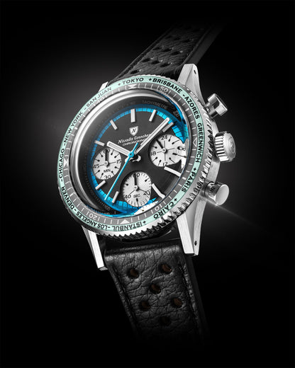 Montre Nivada Grenchen : Chronoking Summer Edition Mecaquartz Bleu