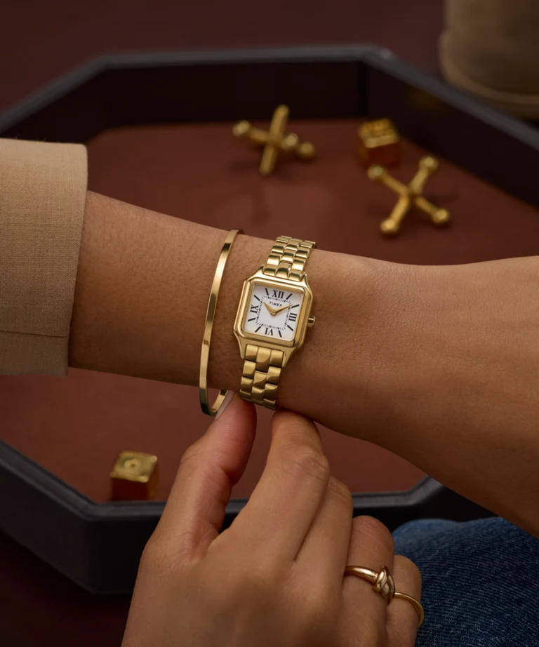 Timex : Addison doré blanc 23 mm, vue de présentation