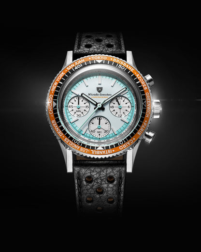 Reloj Nivada Grenchen: Chronoking Summer Edition Mecaquartz Gris