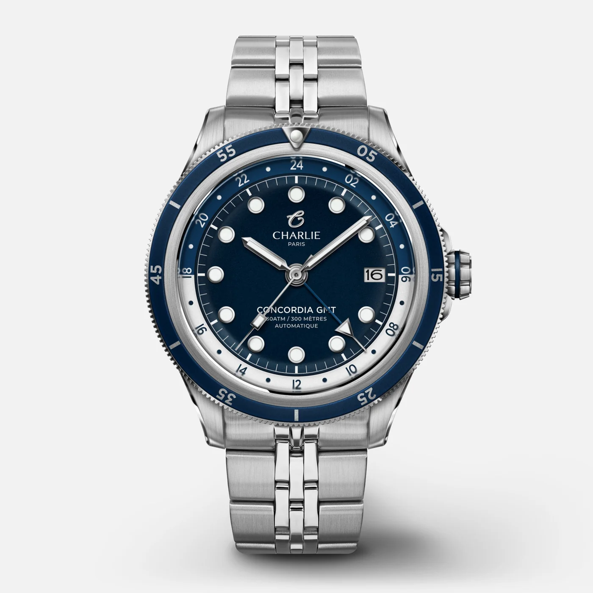 Montre Charlie Paris : Concordia GMT Automatique Bleu Antarctique