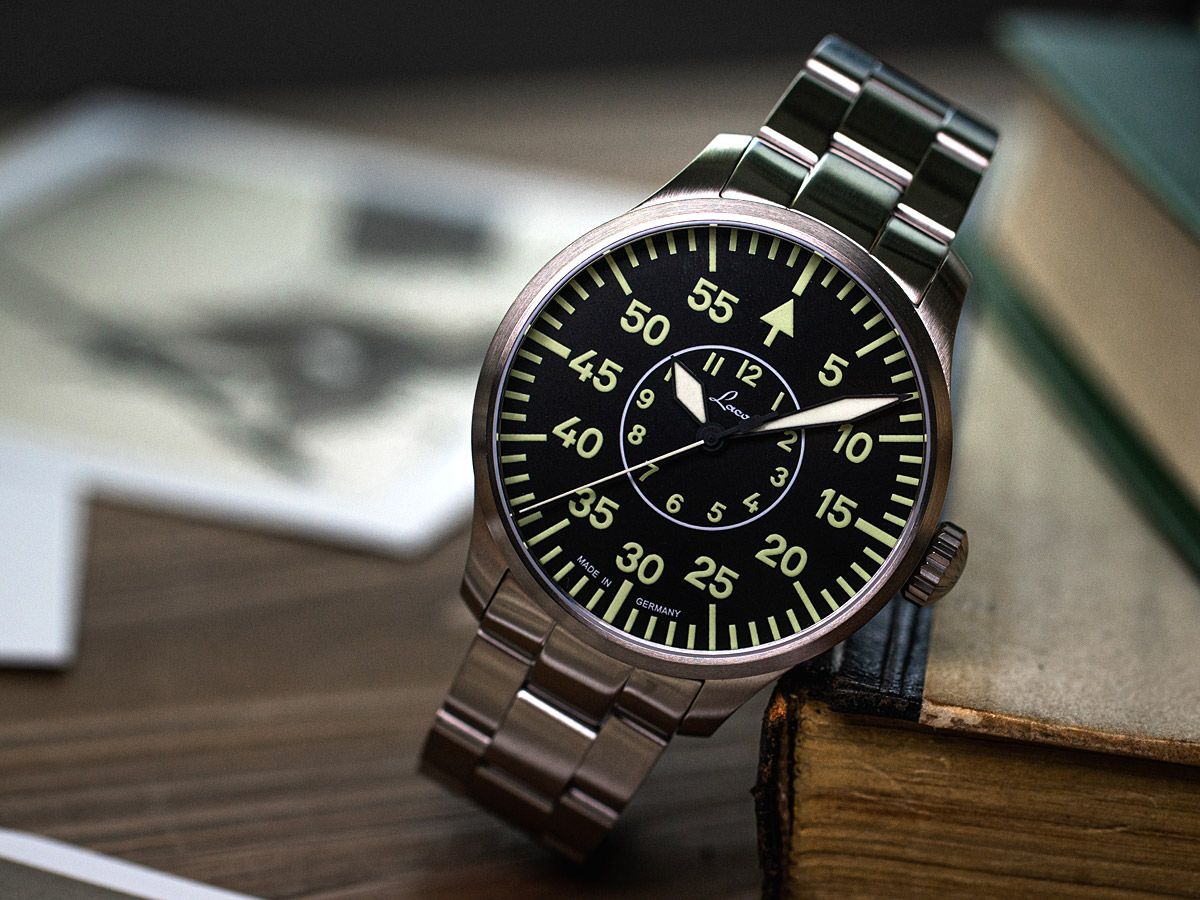 RELOJ LACO: PILOT WATCHES BASIC AUTOMÁTICO AACHEN NEGRO
