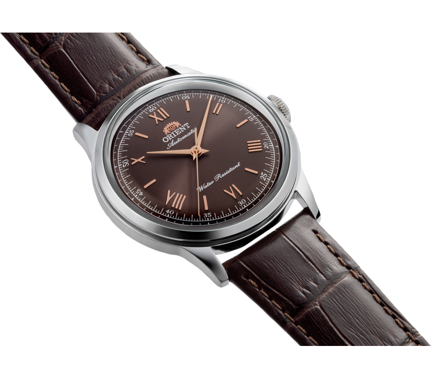 MONTRE ORIENT : BAMBINO 38MM MARRON NO DATE RA-BB0004Y