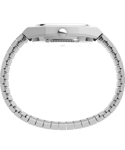Timex : 1983 E Line automatique Reissue argenté 34 mm, vue de présentation