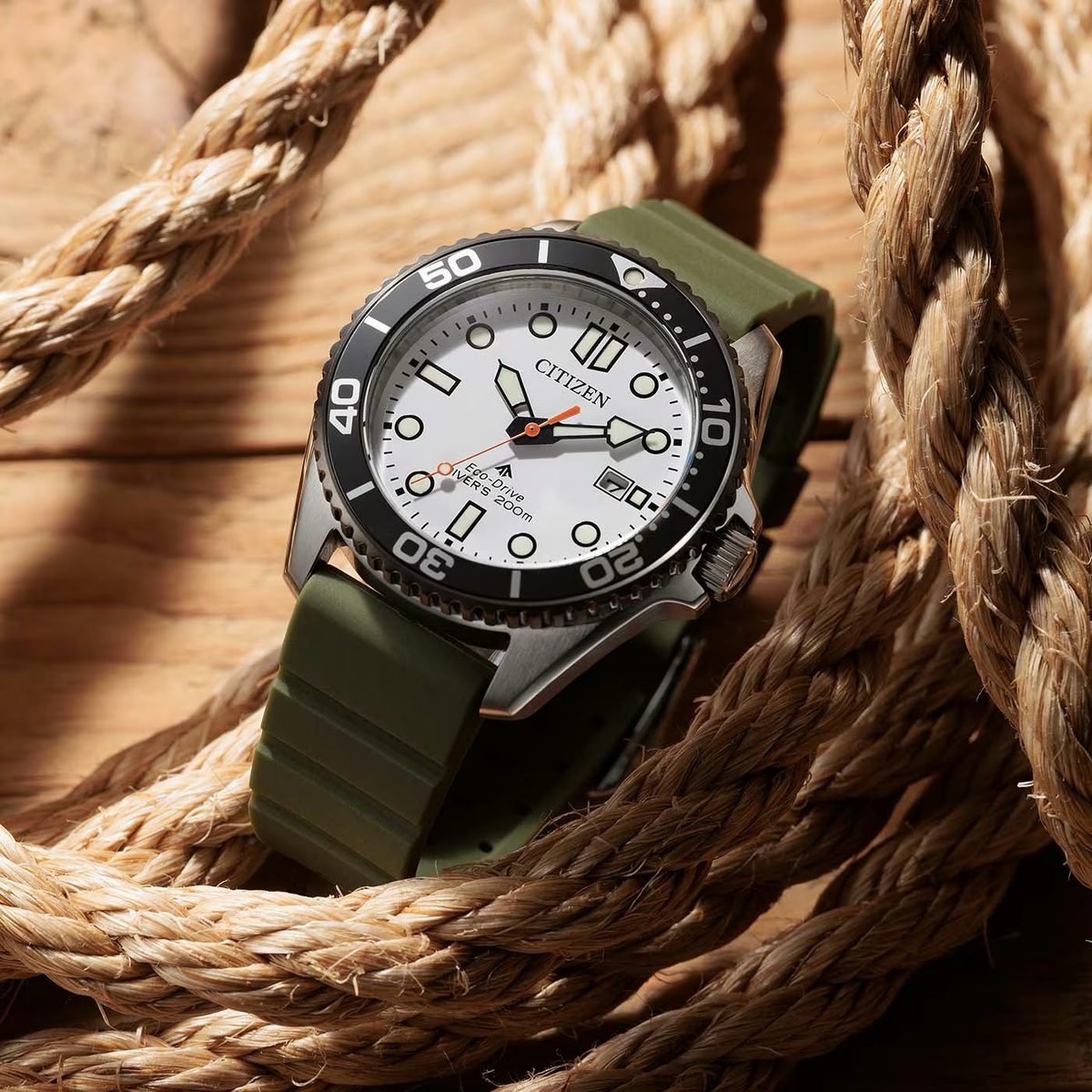 Montre Citizen : Promaster Marine Eco-Drive Diver Blanc BN0265-00A