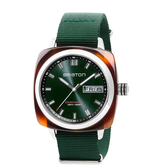 MONTRE BRISTON : CLUBMASTER SPORT HMS VERT ANGLAIS 17342.SA.TS.10.NBG