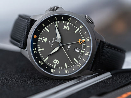 MONTRE LACO : PILOT WATCHES SPECIAL MODELS FRANKFURT GMT AUTOMATIQUE GRIS 862121.2