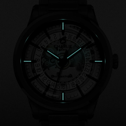 MONTRE CHARLIE PARIS : ALLIANCE AUTOMATIQUE SAPHIR BLANC