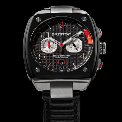 RELOJ BRISTON: STREAMLINER GENTLEMAN DRIVER CRONÓGRAFO CUARZO NEGRO 24142.SA.B.1