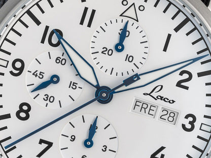 RELOJ LACO: CRONÓGRAFO AUTOMÁTICO KIEL.2 BLANCO