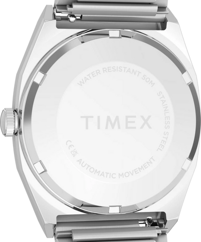 Timex : 1983 E Line automatique bleu 34 mm, vue de présentation