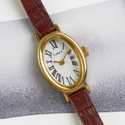 Timex : Cavatina doré blanc 19 mm, vue de présentation