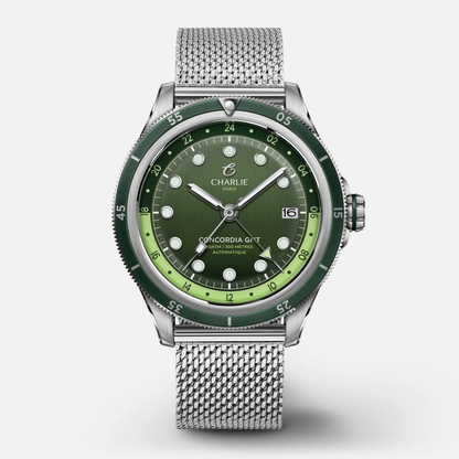 Montre Charlie Paris : Concordia GMT Automatique Vert