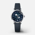 MONTRE CHARLIE PARIS : SULLY QUARTZ PHASE DE LUNE ACIER & BLEU