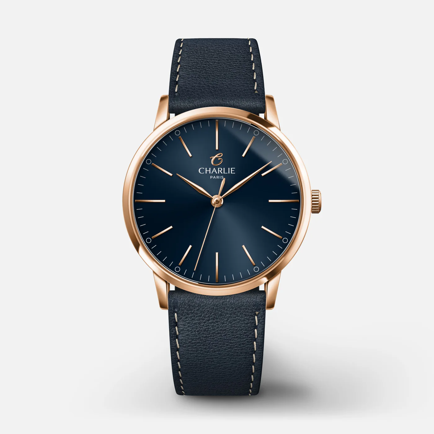 MONTRE CHARLIE PARIS : SULLY 35 QUARTZ OR ROSE & BLEU