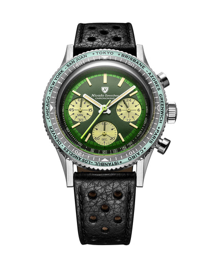 Nivada Grenchen Watch: Chronoking Summer Edition Mecaquartz Green