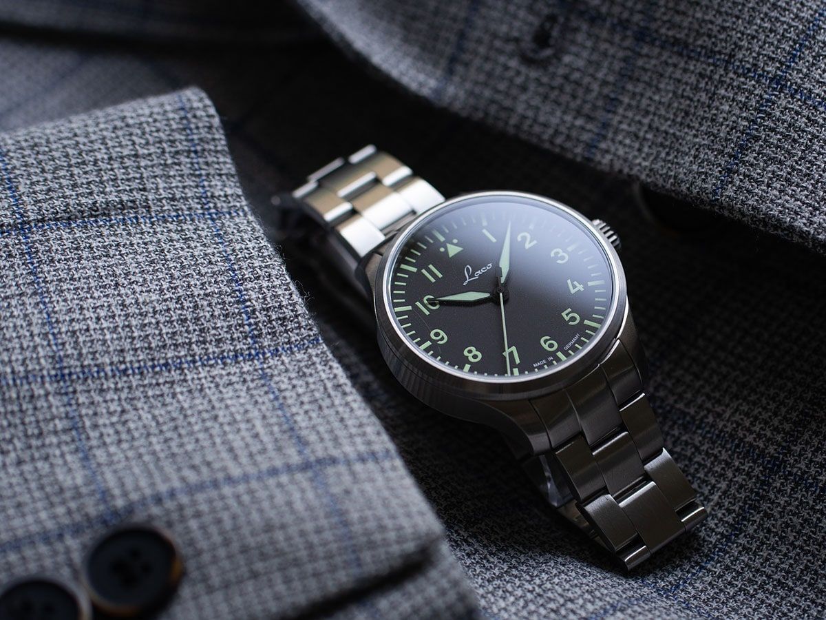 RELOJ LACO: PILOT WATCHES BASIC AUTOMÁTICO AUGSBURG NEGRO
