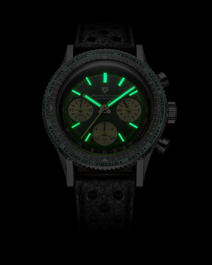 Nivada Grenchen Watch: Chronoking Summer Edition Mecaquartz Green