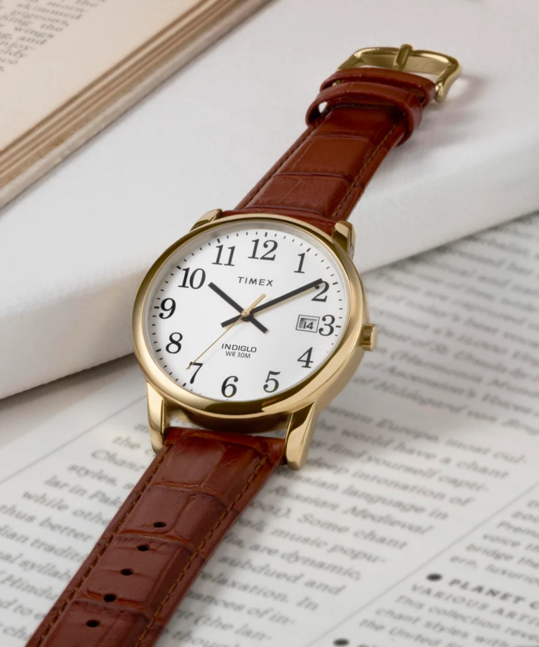 Timex : Easy Reader doré blanc 35 mm, vue de présentation