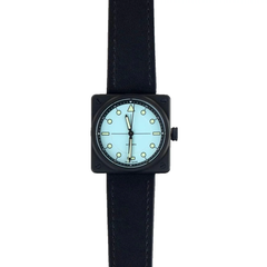 Montre AndoAndoAndo : Vinyl Record Pilot Bleu x Minimal Wear
