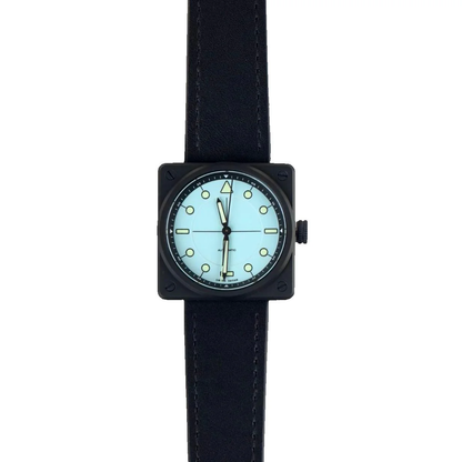 Montre AndoAndoAndo : Vinyl Record Pilot Bleu x Minimal Wear