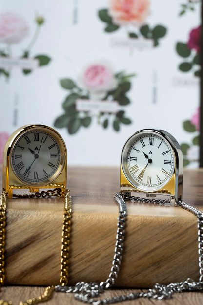 Montre AndoAndoAndo : Pendant Clock Argentée Quartz