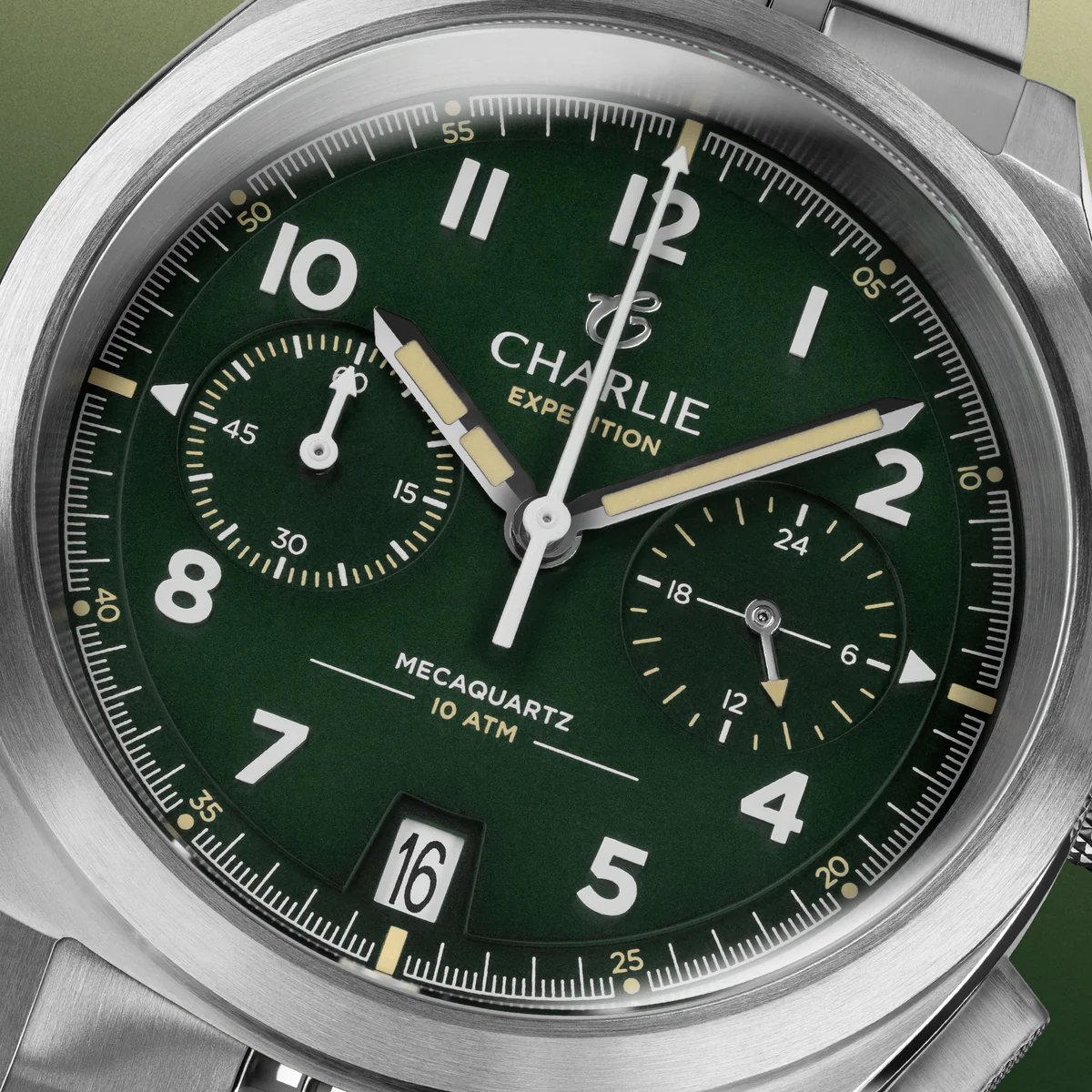 CHARLIE PARIS : GR - CHRONOGRAPHE - VERT