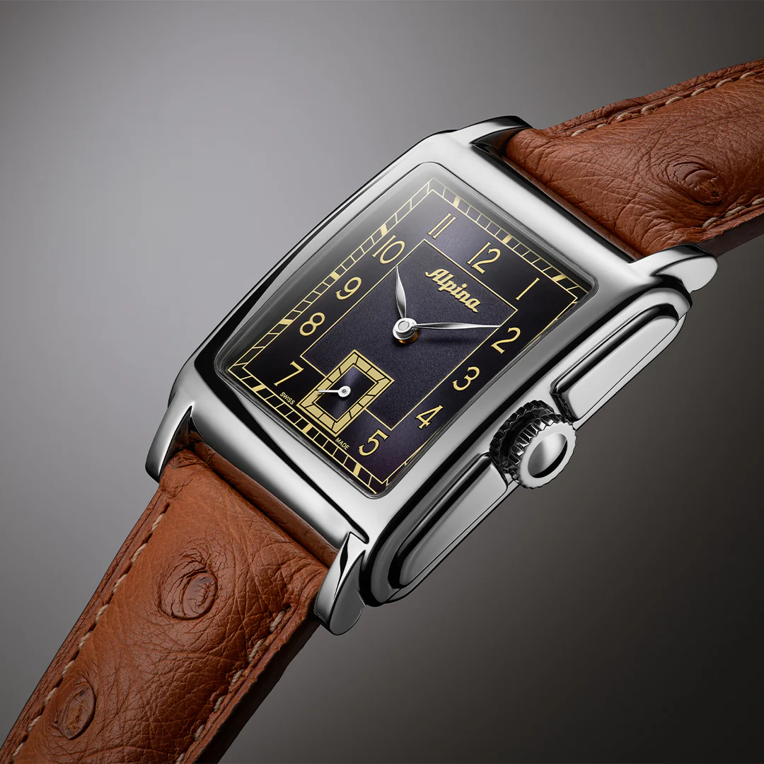 MONTRE ALPINA : HERITAGE CARRÉE AUTOMATIQUE BLEU AL-530N3C6