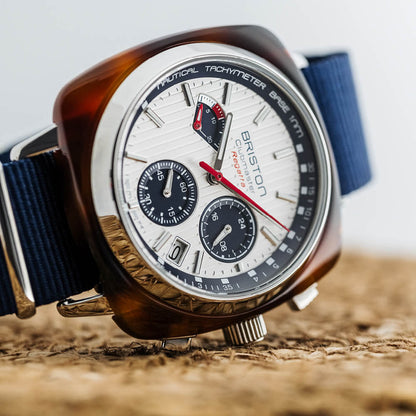 MONTRE BRISTON : CLUBMASTER REGATTA CHRONOGRAPHE BLANC 241542.SA.T.2.NNB