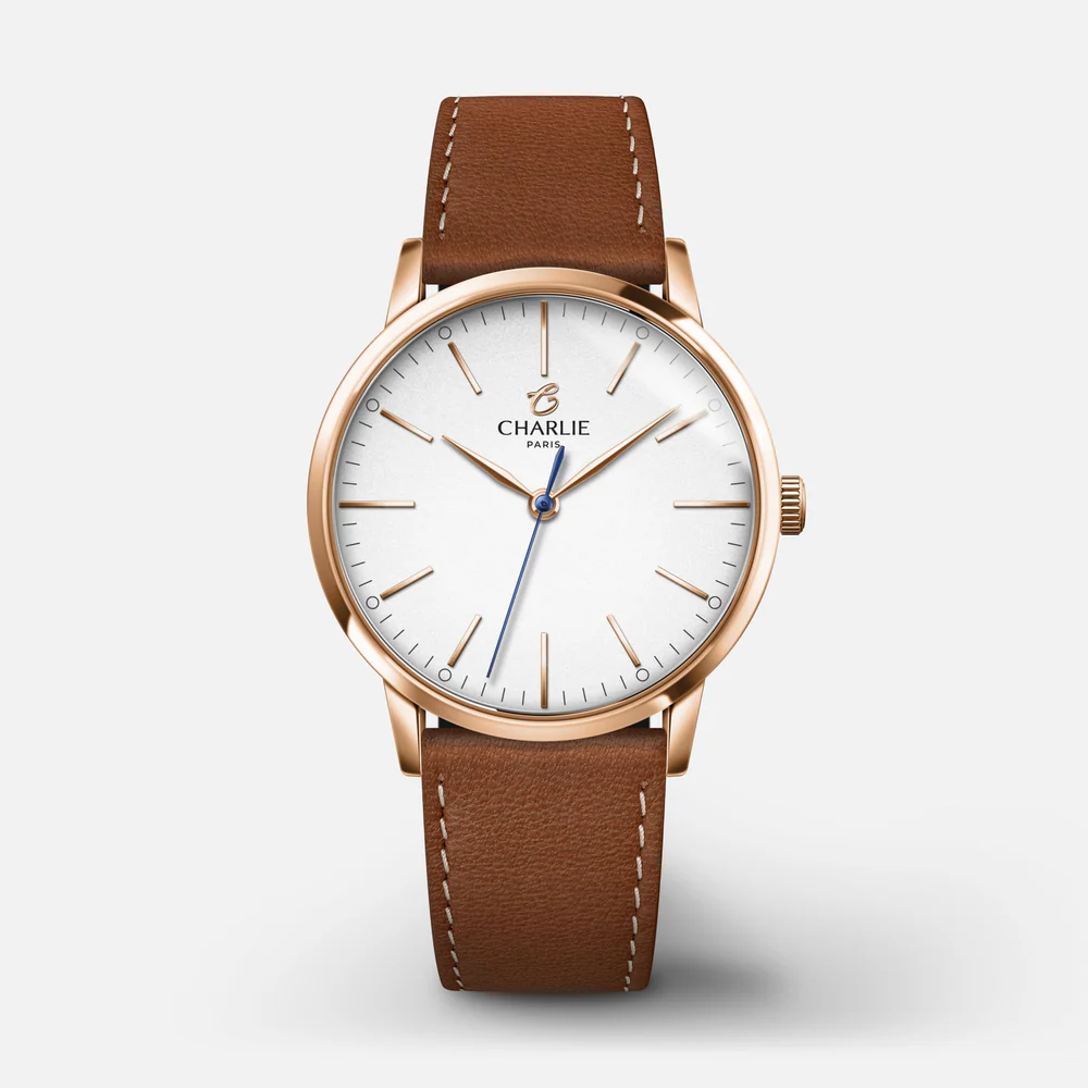 MONTRE CHARLIE PARIS : SULLY 35 QUARTZ OR ROSE