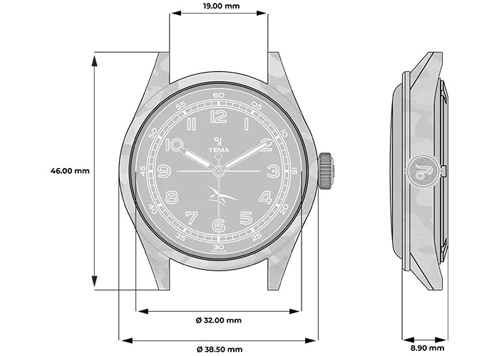Montre Yema : Flygraf Pilot French Air Force YMHF1593AA-CA