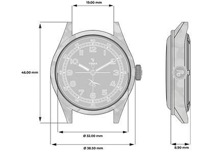 Montre Yema : Flygraf Pilot French Air Force YMHF1593AA-CA