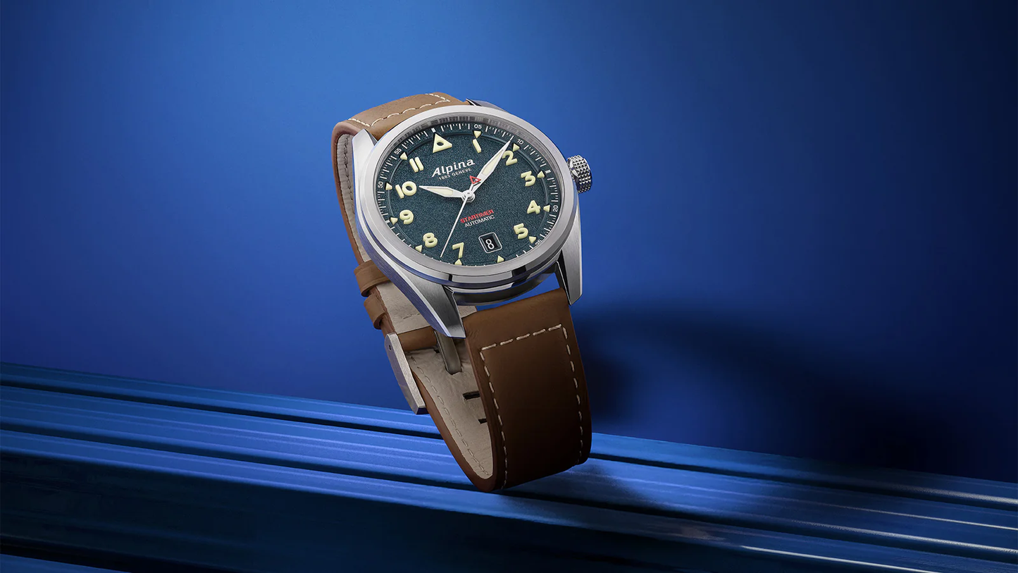 MONTRE ALPINA : STARTIMER PILOT AUTOMATIQUE BLEU AL-525NW4S36